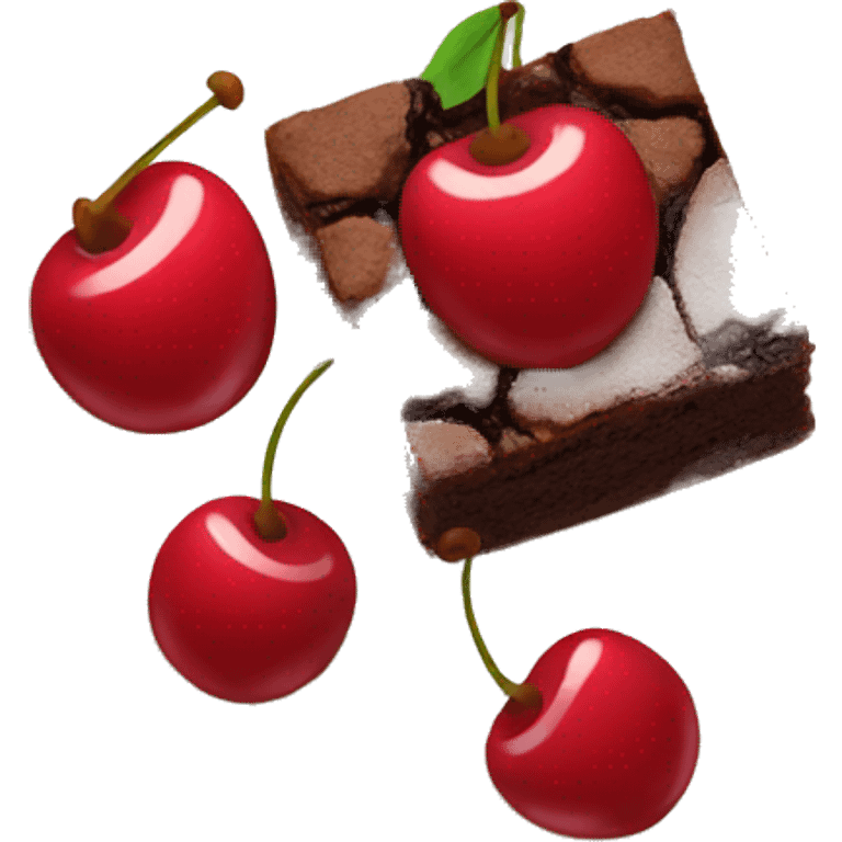 cherry brownie emoji