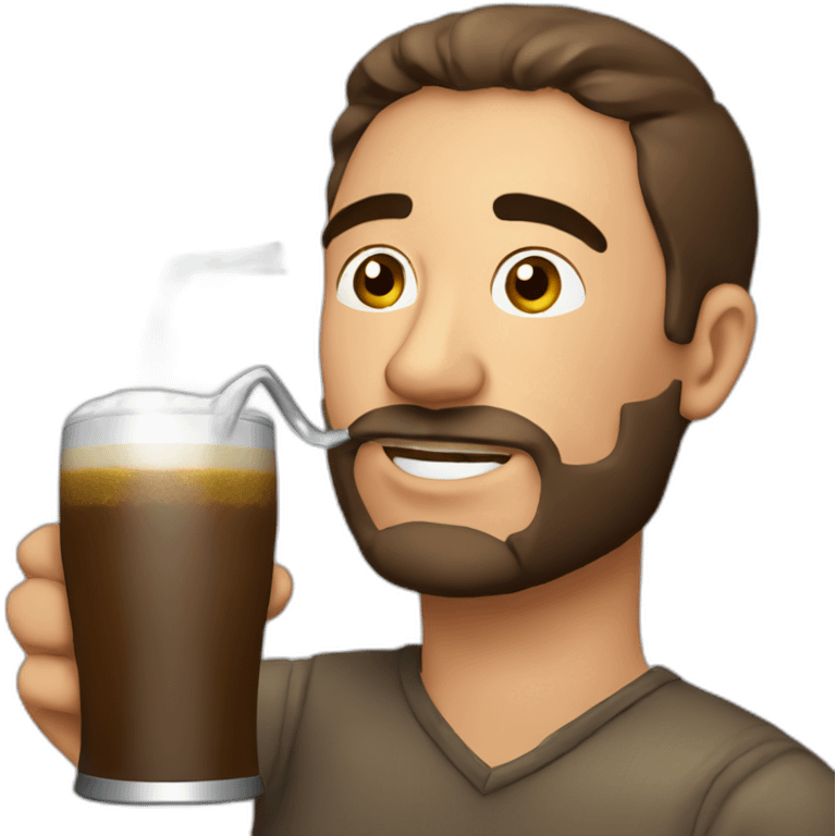 Man drinking argentinian mate emoji