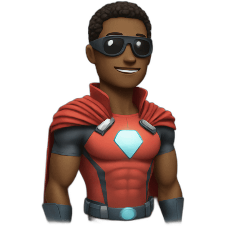 super cool hero emoji