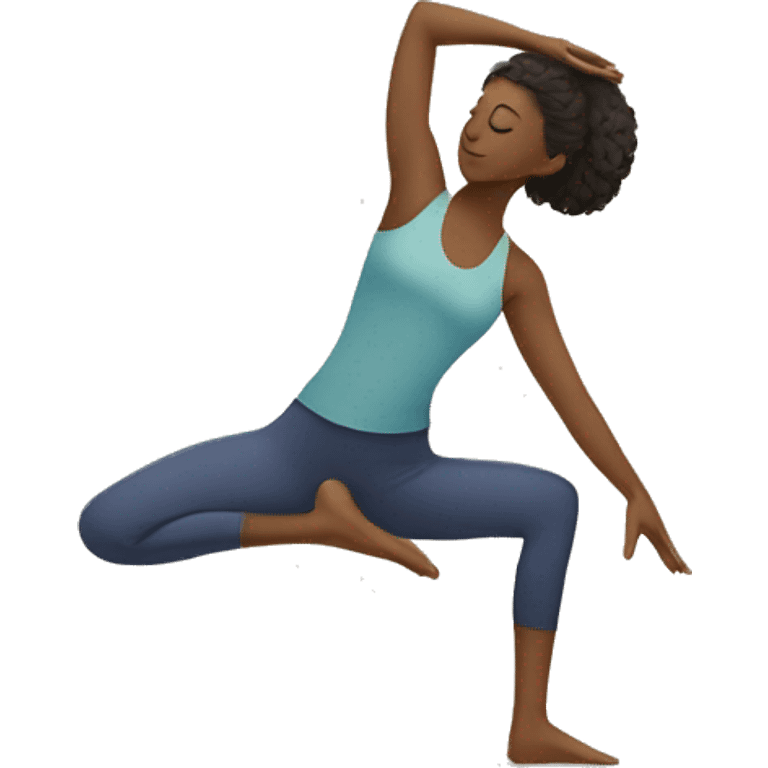 a Women on a yoga posture emoji