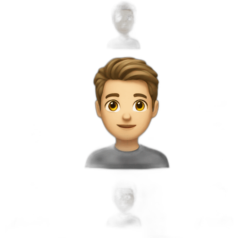 a young guy in a black t-shirt and black jacket emoji