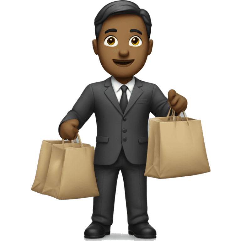 Banker holding empty bags emoji