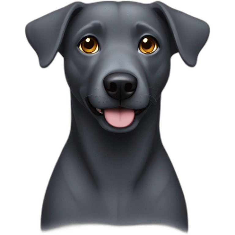 dark grey dog halo emoji