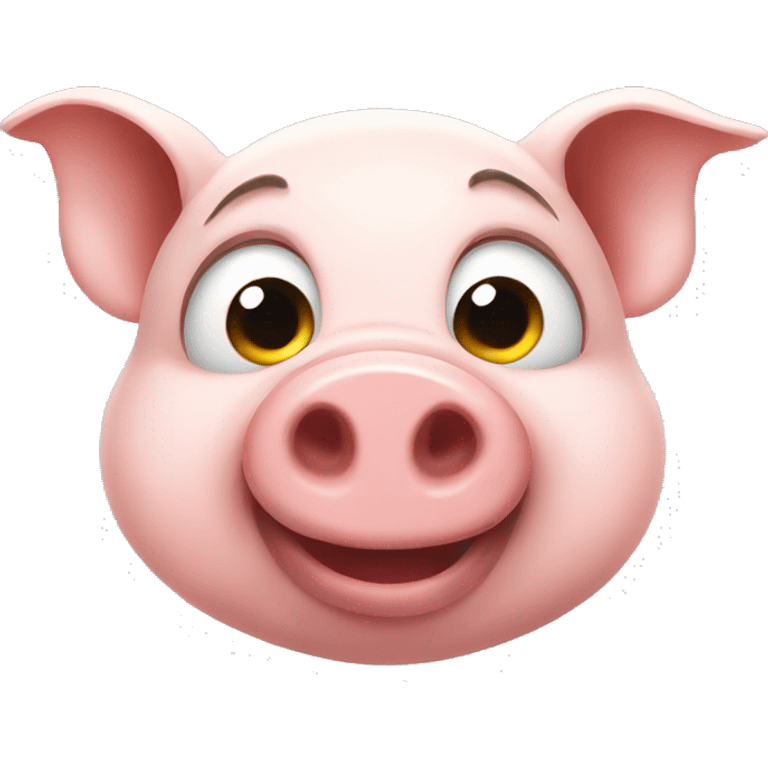 Smiling pig acting smug  emoji