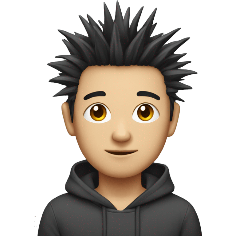 asian,spiky hair,square face,hoodie emoji