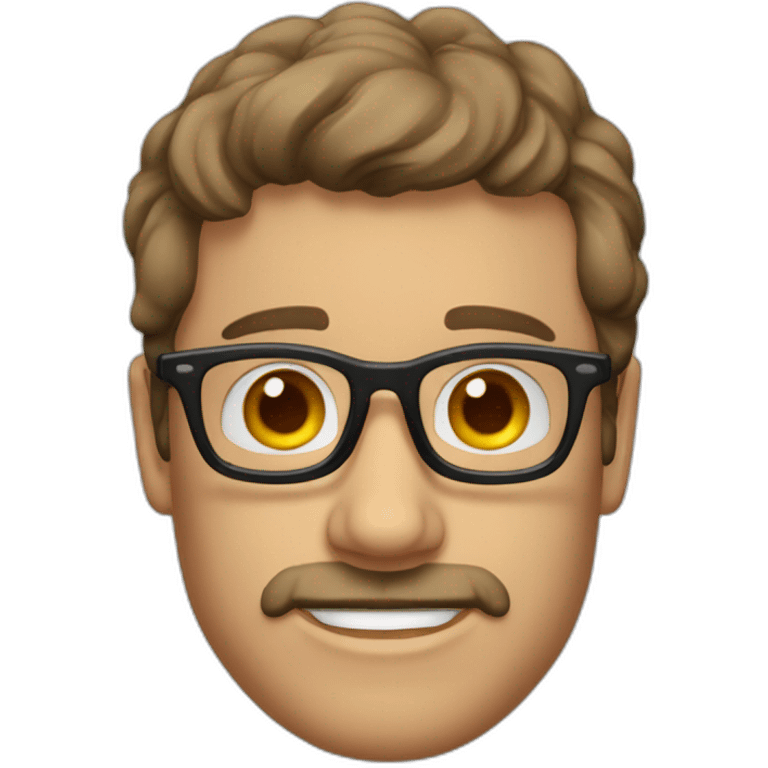 Jack rusell con lentes emoji