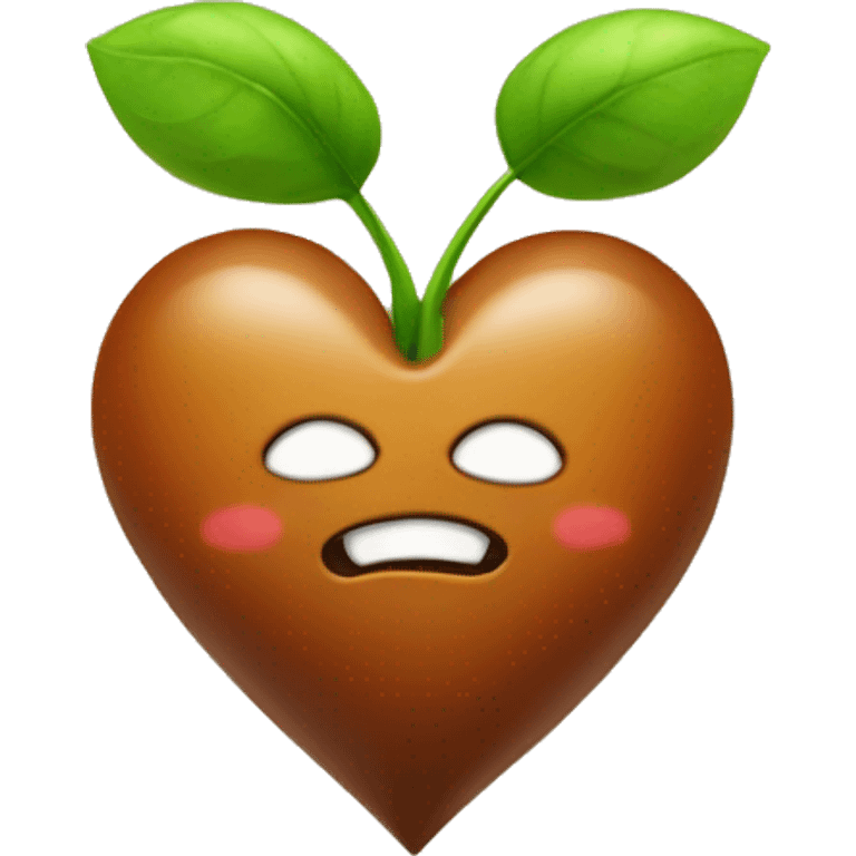 heart shape seed with Sprout emoji