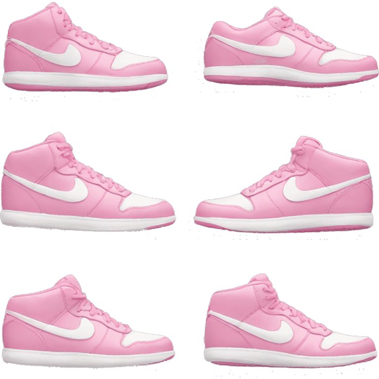 Nike pair of shoes pink and white emoji