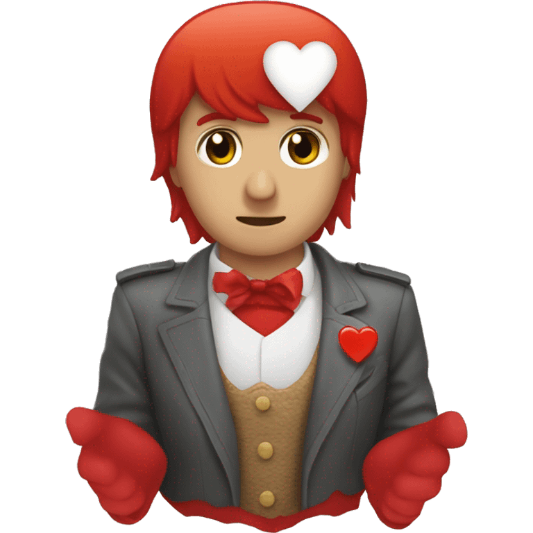 Un tesorito con un corazón rojo emoji