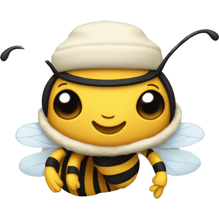 Bee with a beret emoji