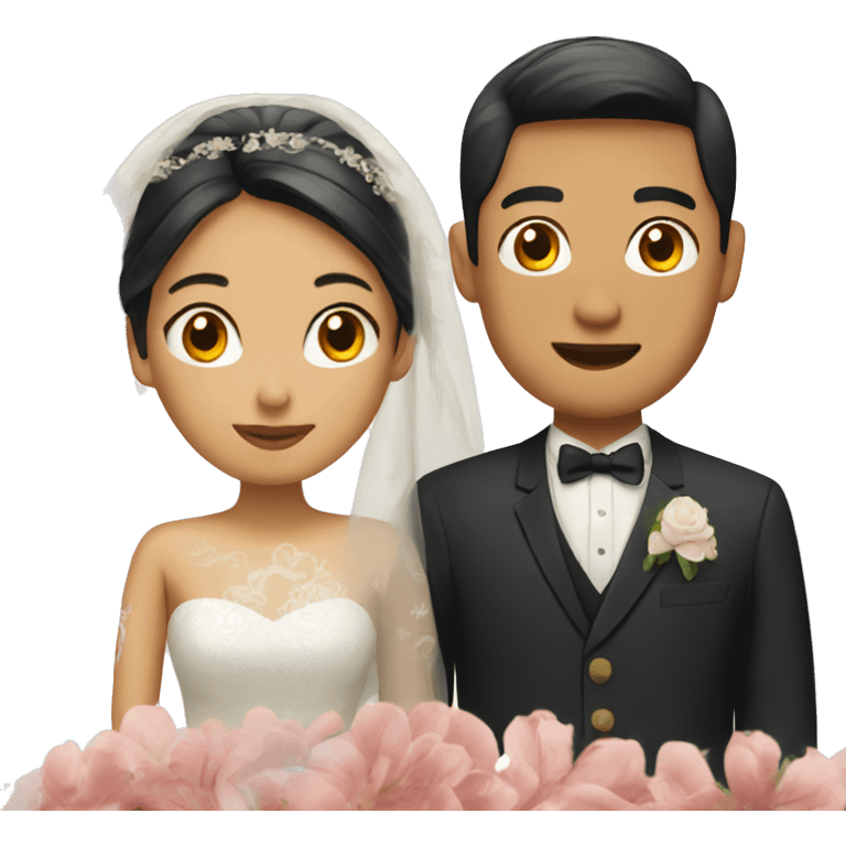 asian wedding couple emoji