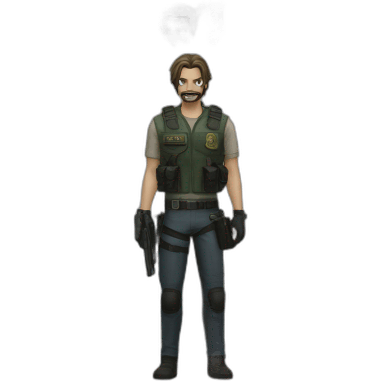 Leon resident evil emoji