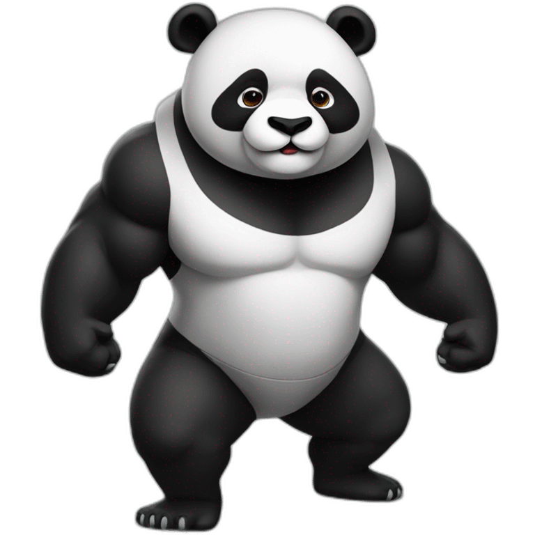 Panda qui fait de la musculation emoji