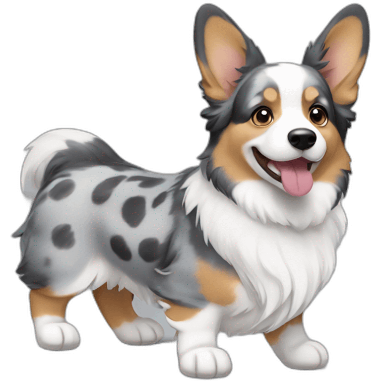 Blue Merle corgi emoji