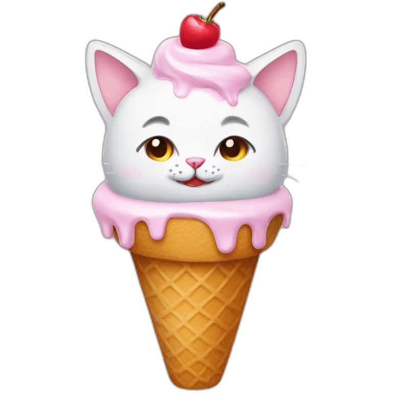 Ice cream cat emoji