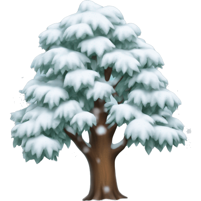 Snowy tree emoji