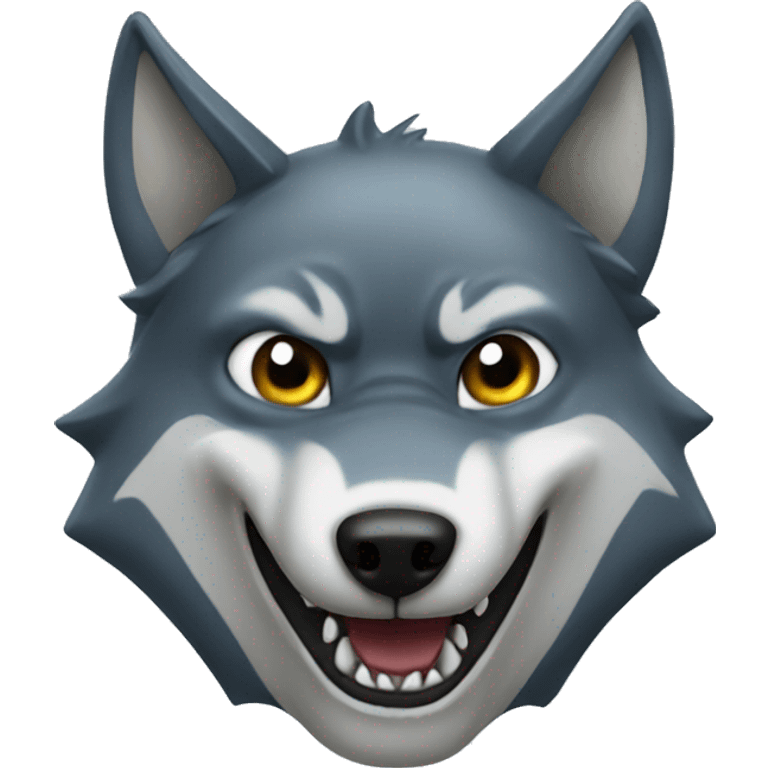 wolf that looks like a shark emoji