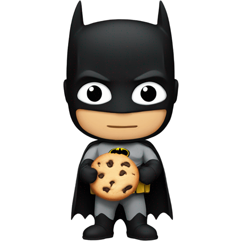 Batman holding cookie  emoji