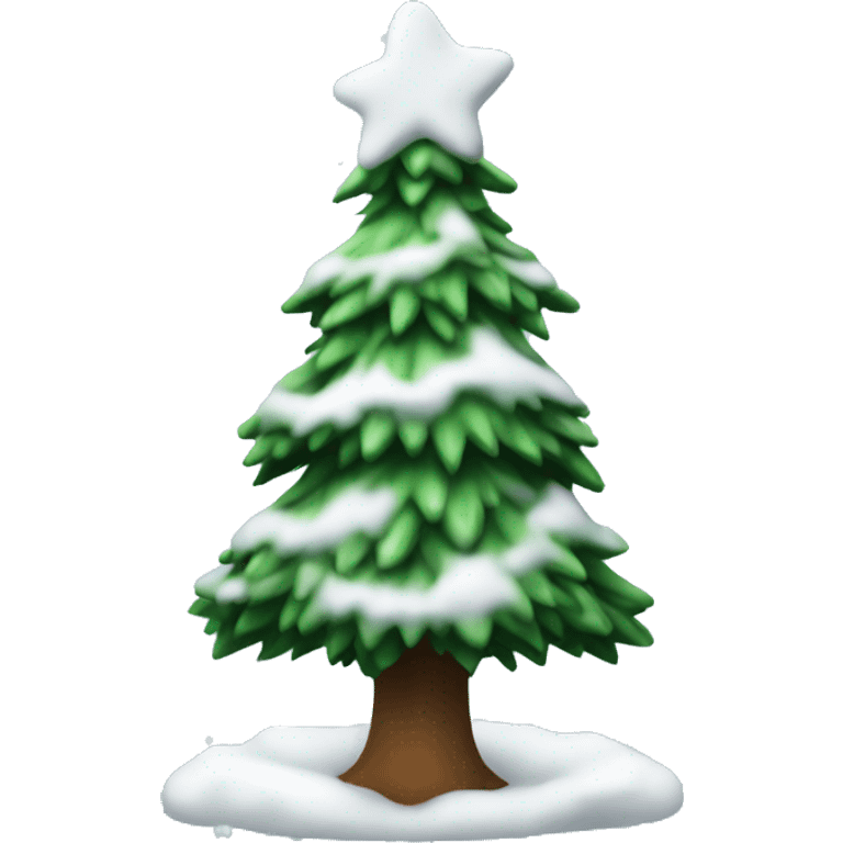 A Christmas tree with snow on it  emoji