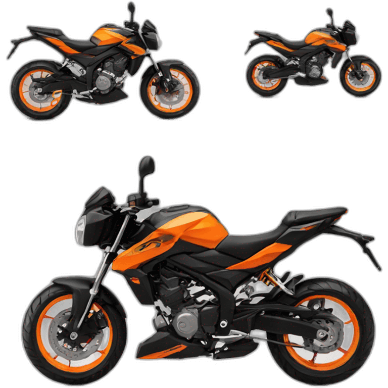 Moto pulsar ns200 negro/naranja emoji