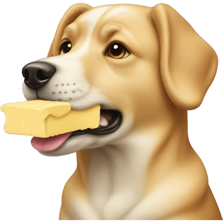 Butter dog, dog with the butter emoji