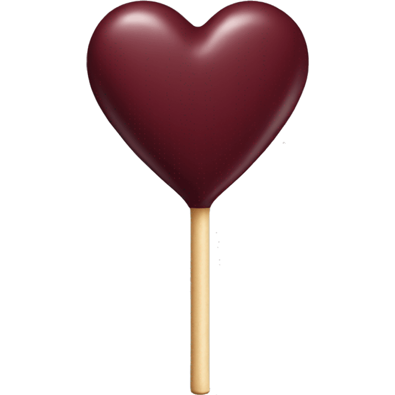 Burgundy heart lollipop emoji