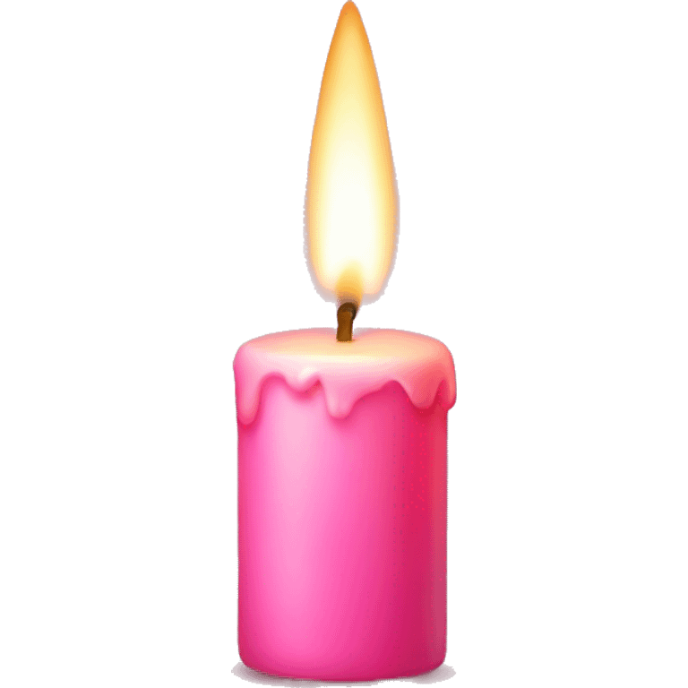 Pink candle emoji