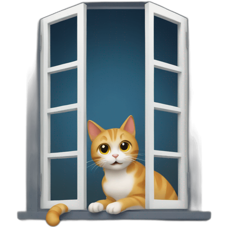 cat at the window emoji