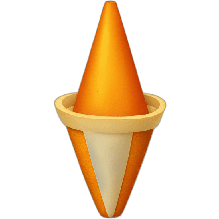 Cone on a pumpkin emoji