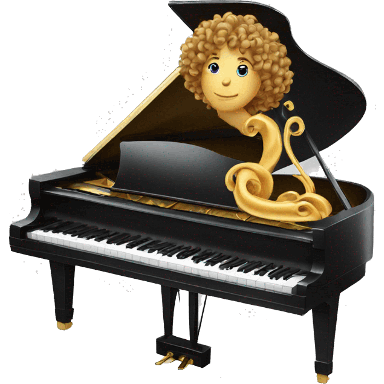 piano curly emoji