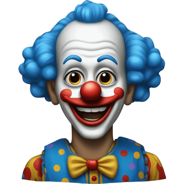 clown with blue nose emoji