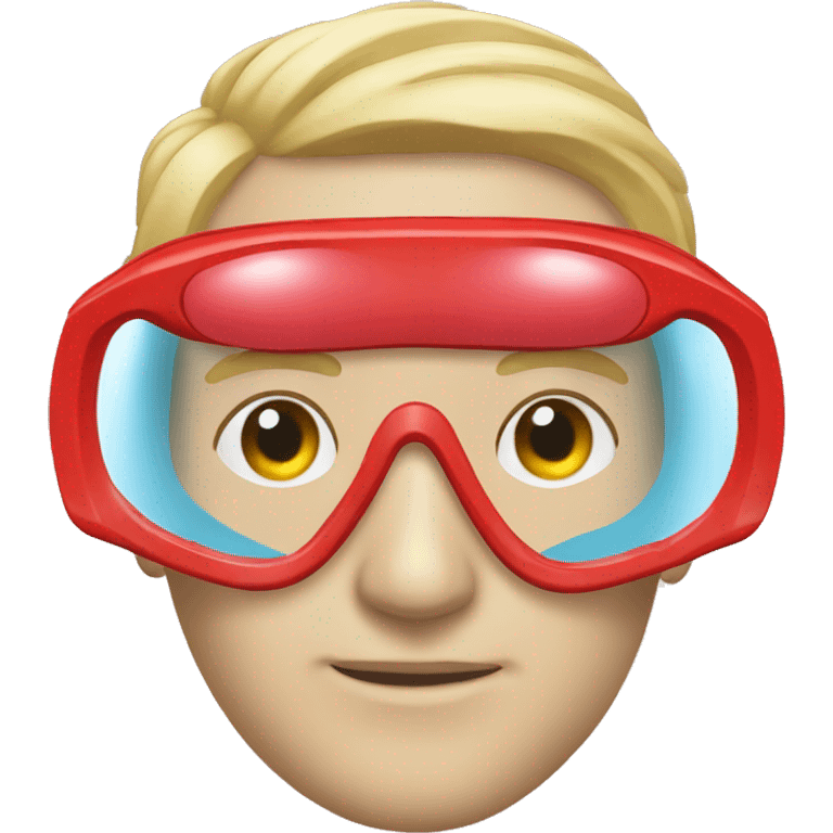 swimming goggles with red frame emoji