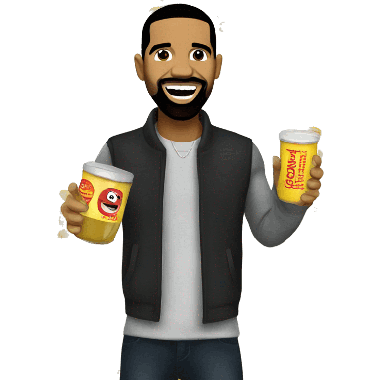 Drake giving Kendrick mustard  emoji