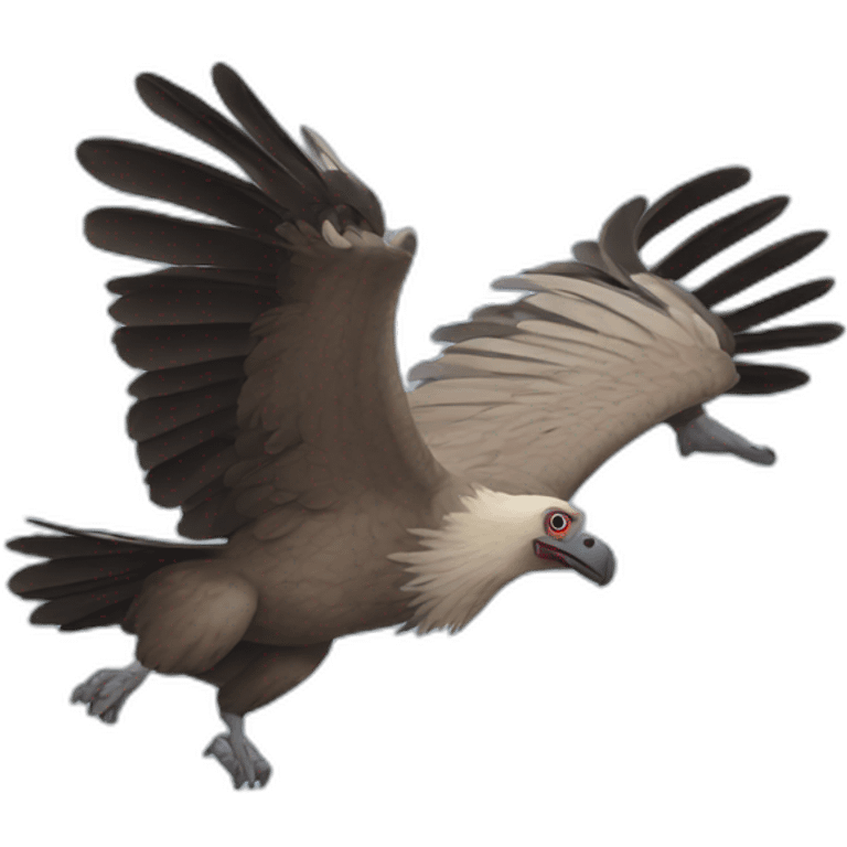 Vulture flying in the air emoji