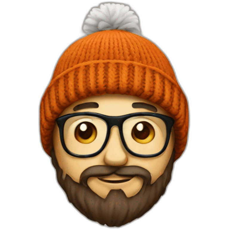 tiny hipster beanie emoji