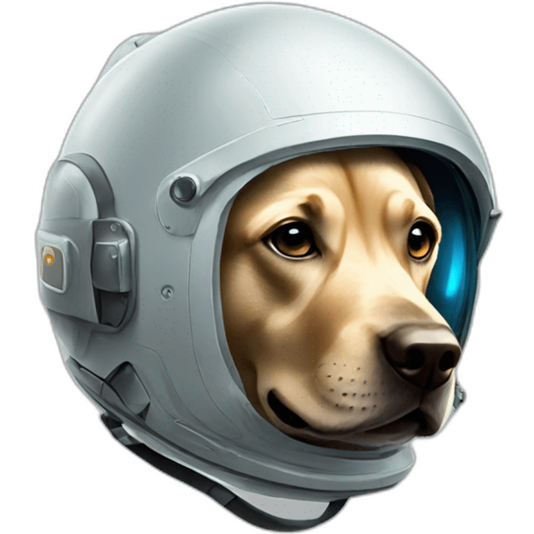 labrador smile space helmet emoji