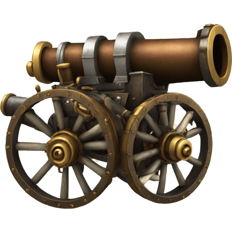 single steampunk pirate artillery canon emoji