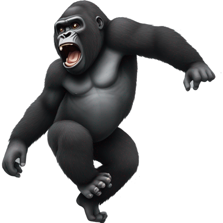 Gorilla doing a backflip emoji