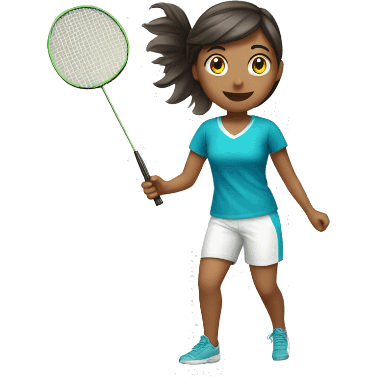 girl playing badminton emoji