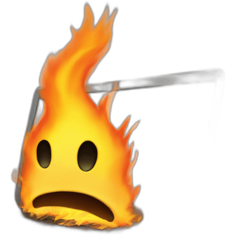 laptop burning emoji