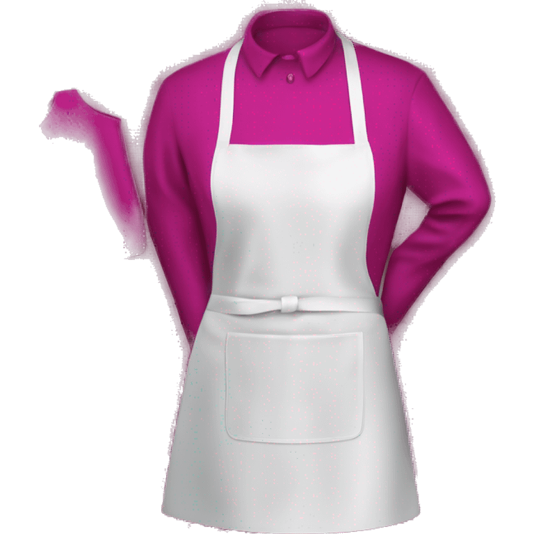 Realistic isolated magenta kitchen apron. emoji