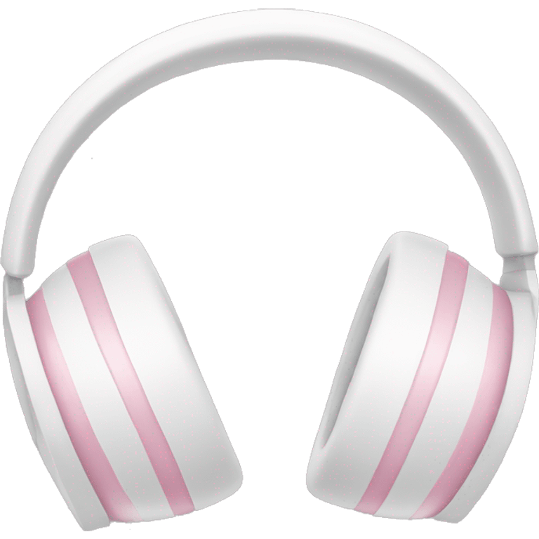 white headphones with light pink bows emoji