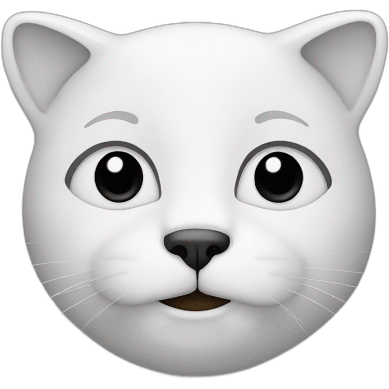 Chat blanc emoji