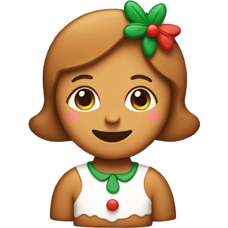 Gingerbread girl cookie  emoji