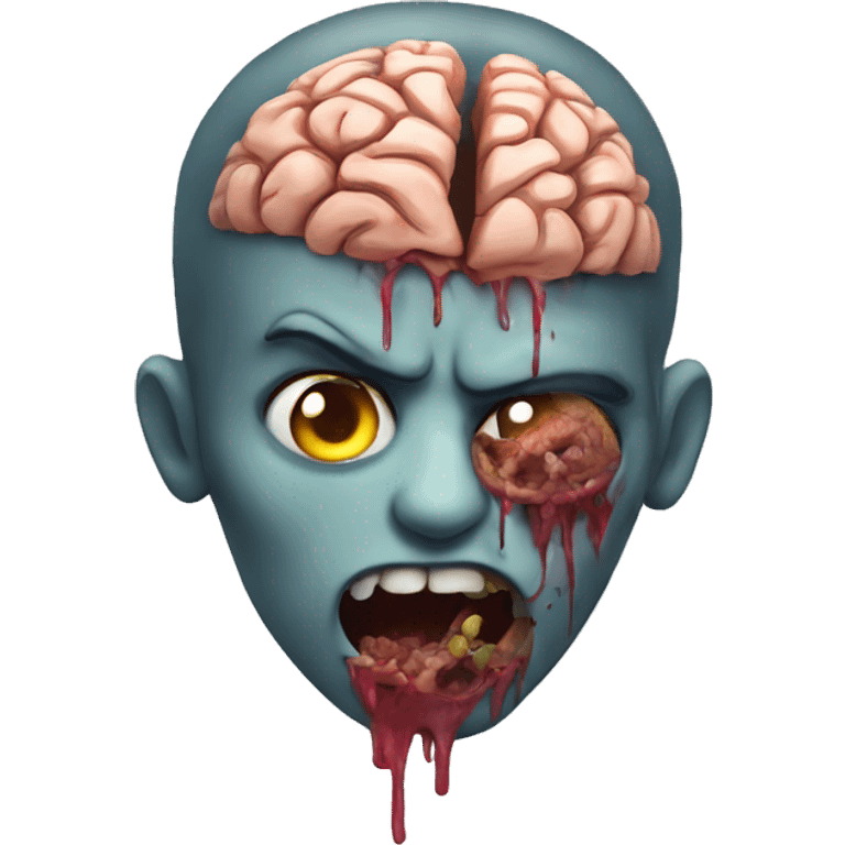 Zombie eating brain emoji