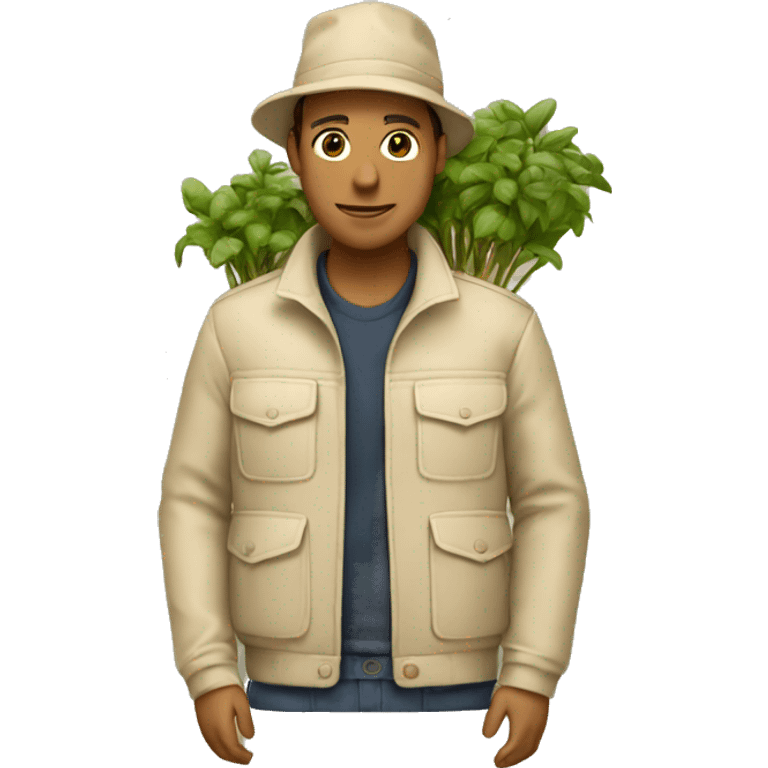 gardener beige jacket emoji