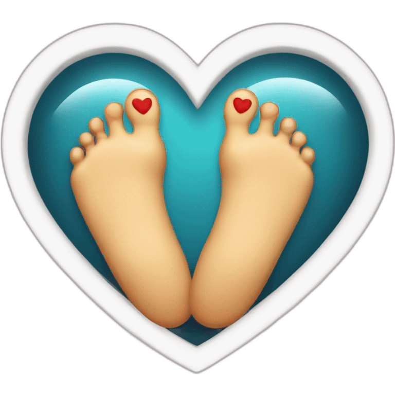 Feet on heart emoji