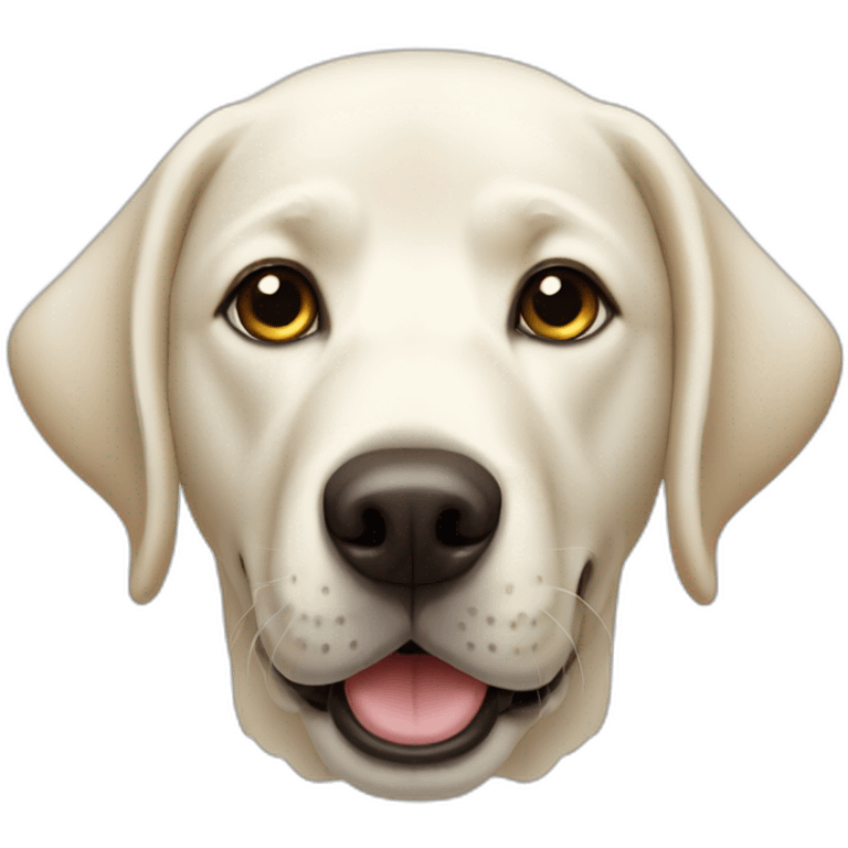 White Labrador dog face emoji