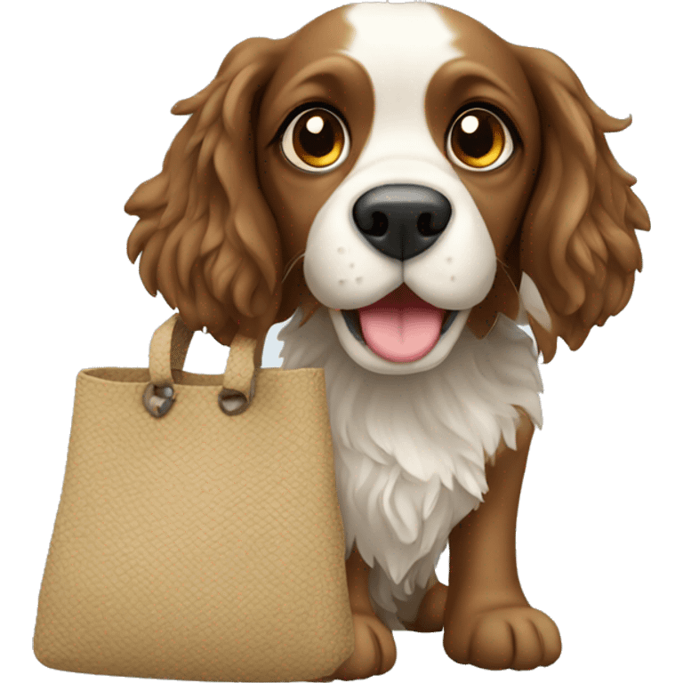 Spaniel with bag emoji