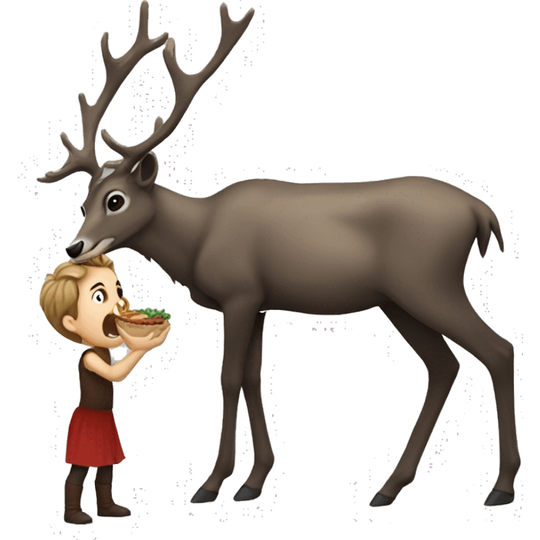 alastor eating a deer emoji